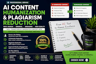 humanize ai content and reduce plagiarism for original writing