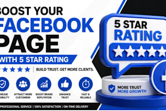 boost your facebook page with 5 star rating