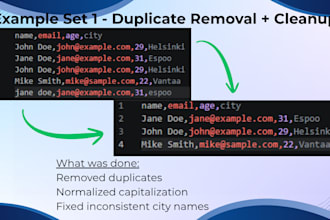 clean, transform, merge or automate your excel or comma separated value data