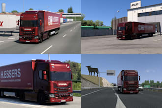create high 3d quality ets 2 and ats skin and trucks, ets trailer, ats map