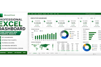 create an interactive excel dashboard with automated reports