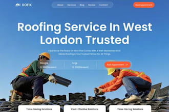 design wix roofing website roofer repair contractor company website