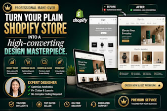 do shopify store redesign and aesthetic e commerce website makeover