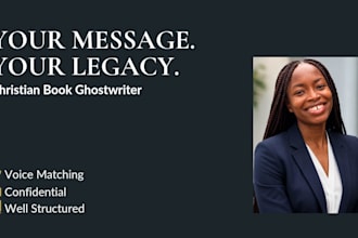 ghostwrite your christian self help book or memoir