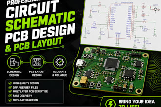 design professional circuit schematic, pcb layout and pcb design
