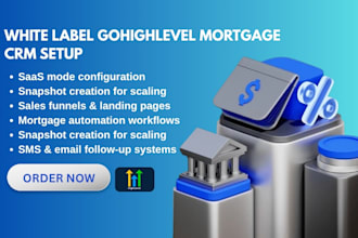 create white label gohighlevel mortgage CRM saas system for agencies