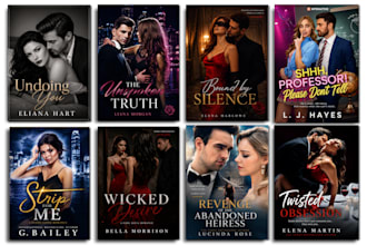 design professional romance book cover, ebook cover, KDP book cover