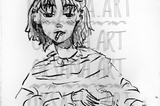 draw a custom dark art tattoo design