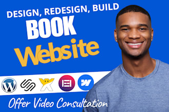 design or redesign wix author book website and ebook or book landing page design
