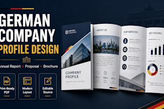 design a german company profile and annual report