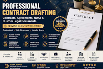 draft professional contracts, agreements, ndas, legal documents, and others