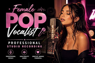 sing professional female pop vocals for your song