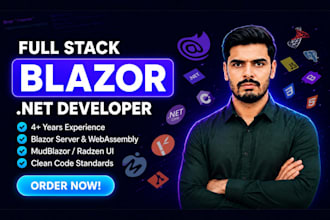build your blazor server or webassembly app with mudblazor or radzen
