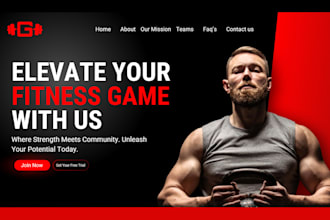 build gym fitness website personal trainer website workout, yoga, sports website