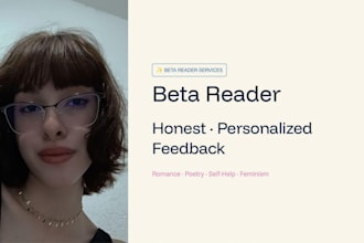 beta read your romance poetry or selfhelp manuscript