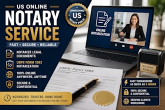 notarize US online notary, notarize legal documents usps form 1583