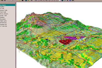 make spatial analysis, arc gis land cover, geocoding gis mapping