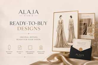 sell an original luxury evening dress design
