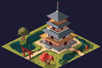 create isometric pixel art tileset sprite sheet game asset character animation