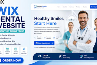 design wix dental clinic website dentist booking website dental practice site