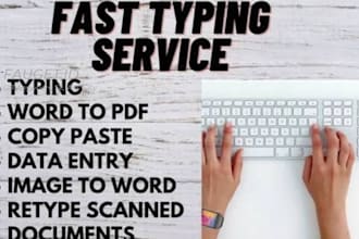 type PDF image handwriting to word fast and accurate