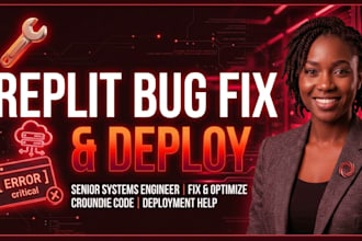 audit replit app, fix replit bug, optimize replit code, ad deploy replit web app