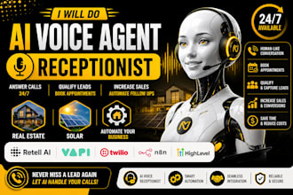 do ai voice agent receptionist real estate solar retell ai vapi twilio n8n ghl