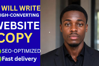 write SEO friendly  website copy for your business