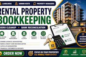 do rental property and airbnb bookkeeping, xero cleanup and bank reconciliation