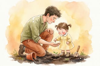 hand drawn watercolor illustration, watercolor children storybook illustration