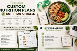 create a personalized diet and meal plan for your  goals