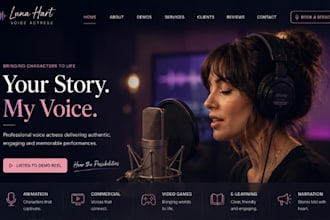 design squarespace voice actress website indie film  website actress filmmaker
