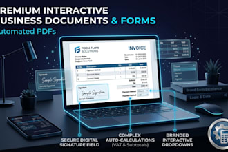 design automated pdf invoice, price list, and interactive order form