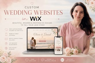 idesign a beautiful wix wedding website for your big day