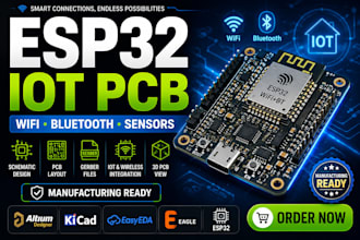design esp32 esp8266 iot pcb with wifi bluetooth and sensor integration