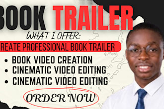 create a cinematic book trailer amazon book trailer and promo video