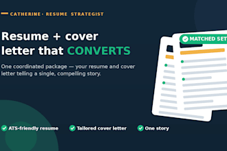 write a professional resume and tailored cover letter