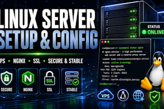 setup, configure and manage your linux server or vps