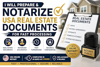 prepare and notarize USA real estate document, form 1583 for fast processing,