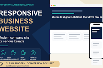 build a responsive business website or multi page site