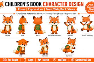 illustrate childrens book characters design