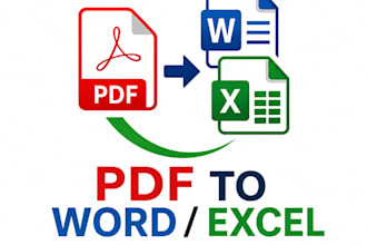 convert PDF to word or excel manually