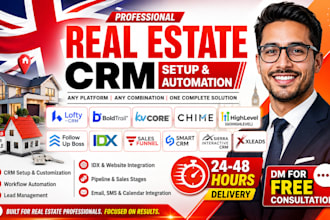 set up real estate crm lofty crm boldtrail kvcore chime ghl follow up boss idx