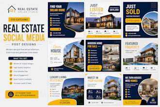 design professional real estate social media posts