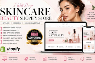 skincare shopify store beauty website skincare cosmetic website skincare website