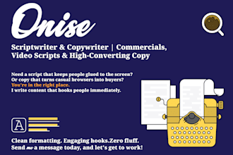 write catchy brand slogans, taglines, and commercial scripts