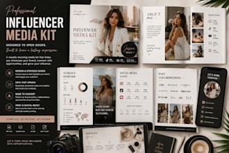 design professional social media influencer media creator media kit press kit