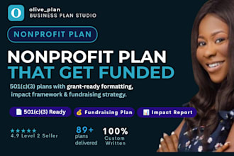 write a nonprofit business plan for grants, funding, and donations