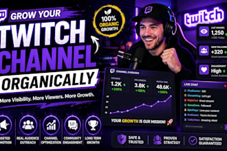 organically promote your twitch stream and grow viewers followers
