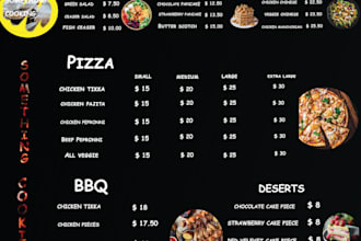 food and restaurant menu design